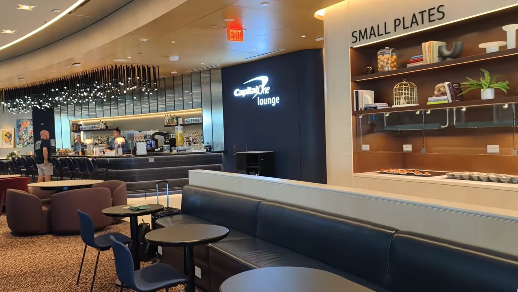 Las Vegas Capital One Lounge seating area near the D Gates at Harry Reid International Airport