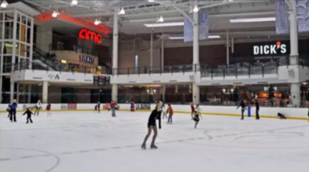 Go ice skating on wood